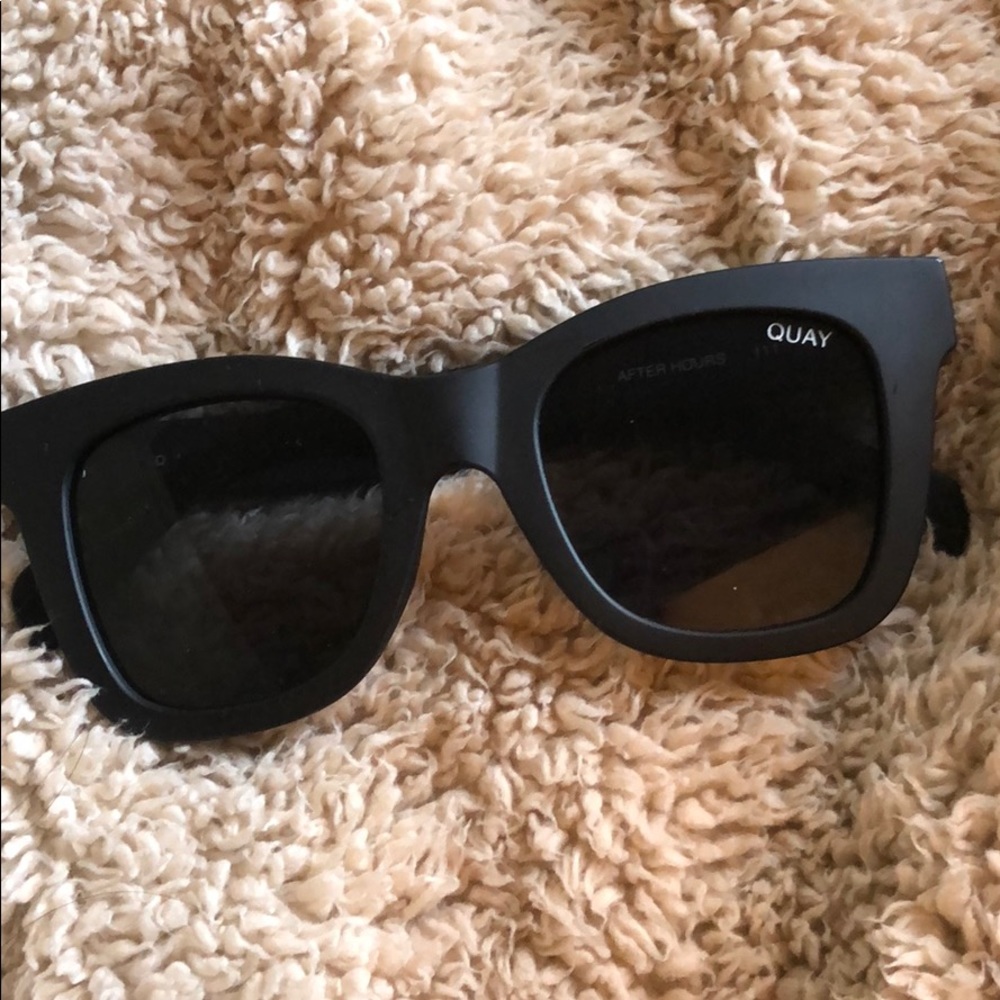 quay after hours black matte sunglasses